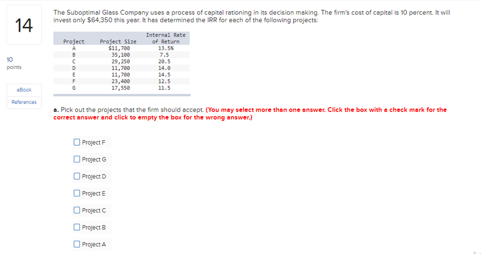 PLEASE SHOW STEP BY STEP SOLUTION WITH EXPLANATION. THANK YOU! The Suboptimal
