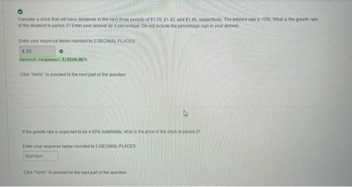  Consider a stock that will have dividends in the next three