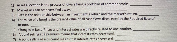 hi, could you please simply answer these as true or false 1)