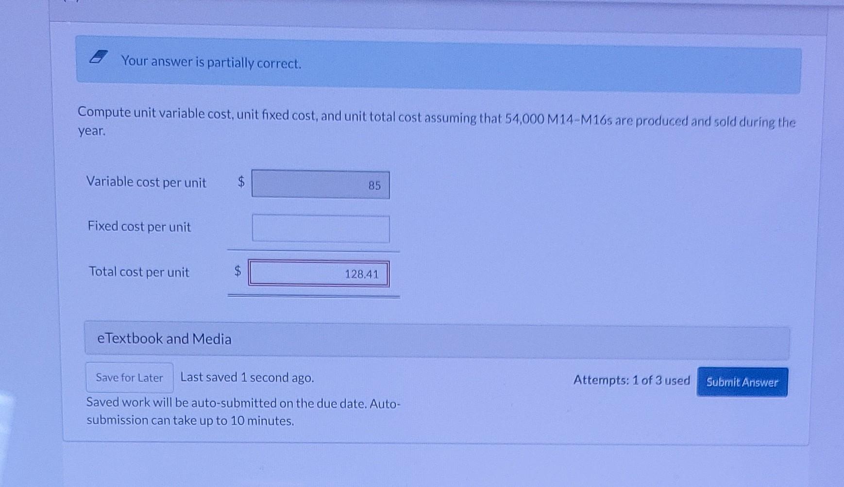 price for its newly designed product M14-M16. The following data relate to