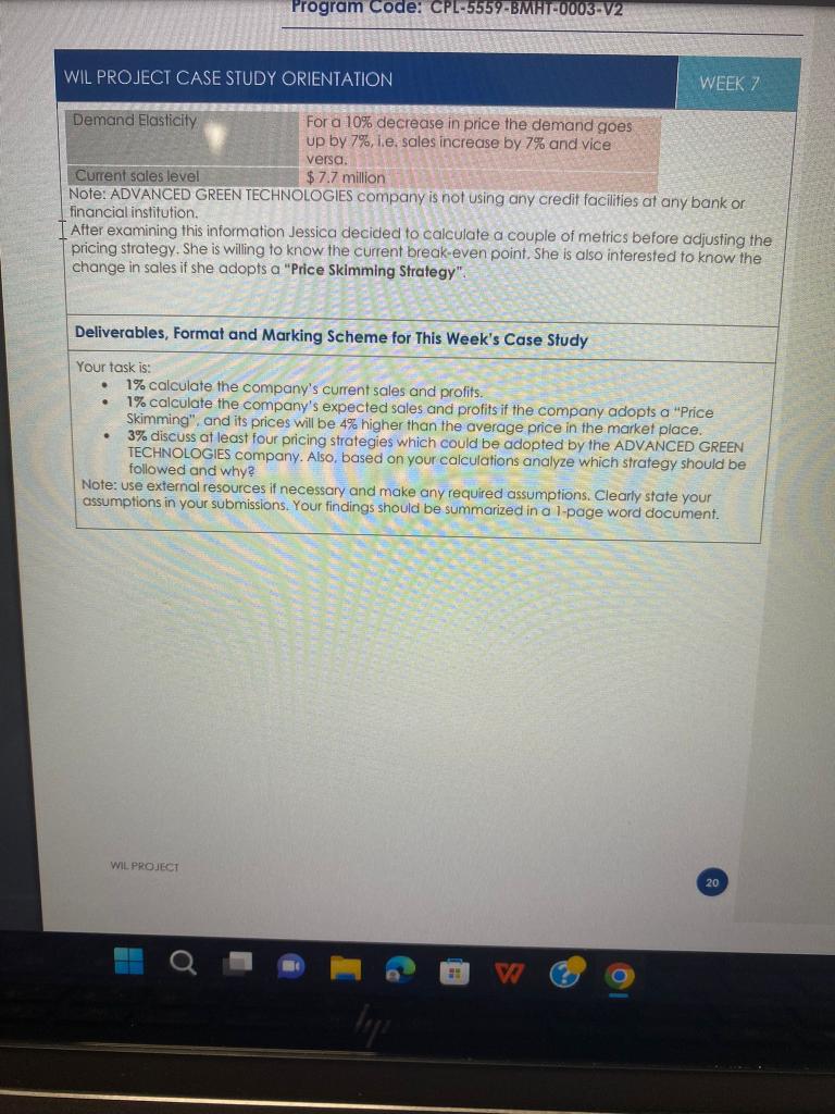 for This Week's Case Study \\ \hline 7. Compare and contrast various