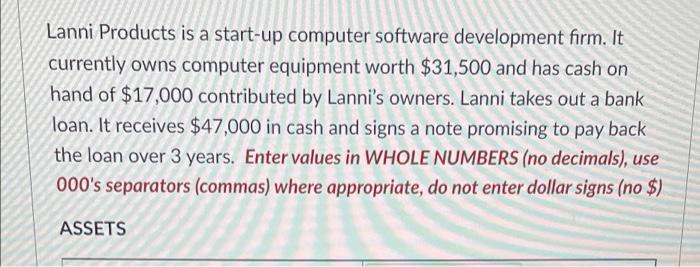  Lanni Products is a start-up computer software development firm. It currently