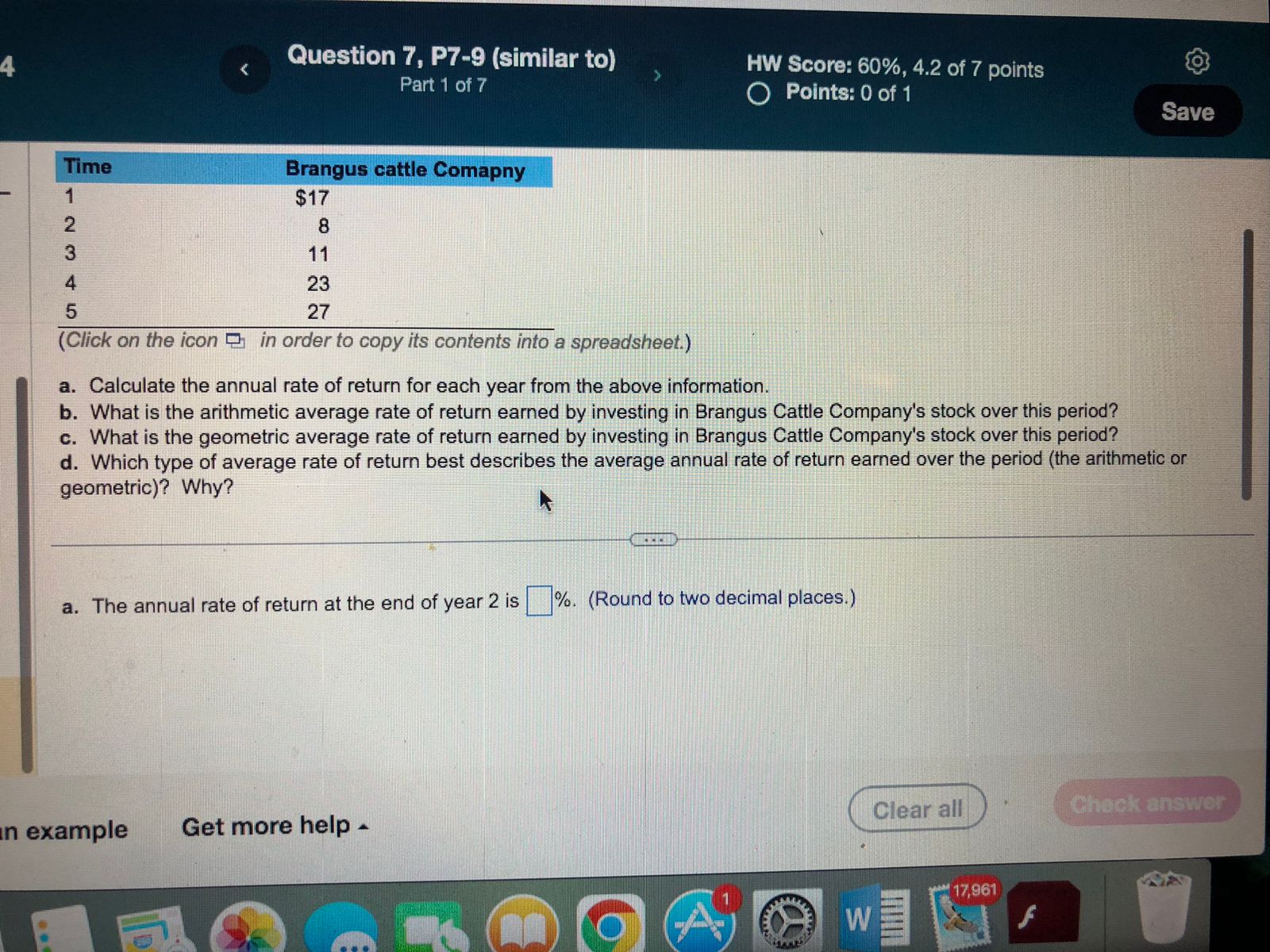 investment's standard deviation?) (Related to Checkpoint 7.1) (Expected rate of return and
