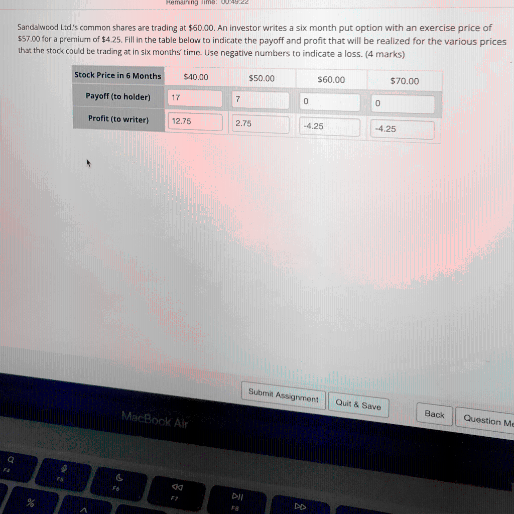  please write out w full solution with steps Hemaining Time: 00:49