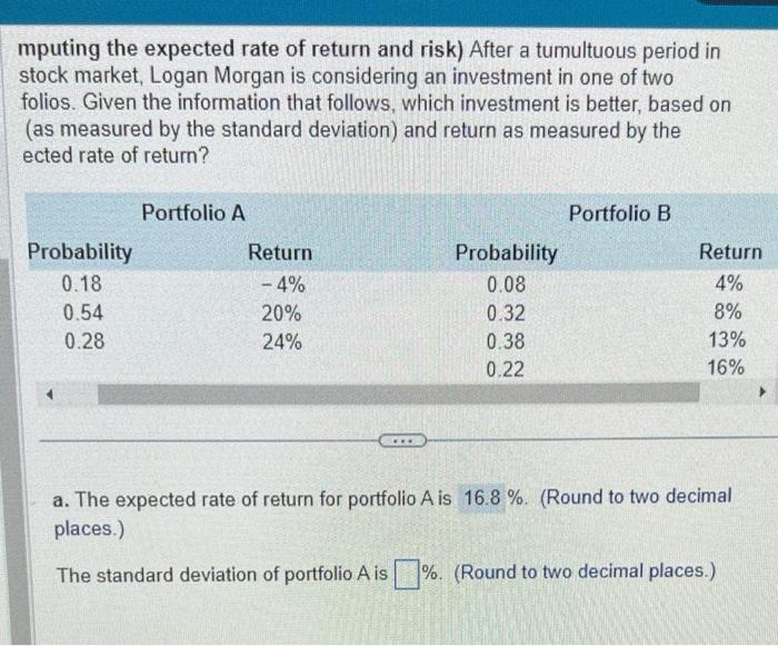 which has a 1.2 beta. The risk-free rate is 5 percent and