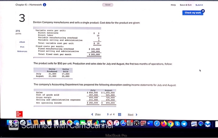  Chapter 6 - Homework Help Save & Eat Submit 3 Denton