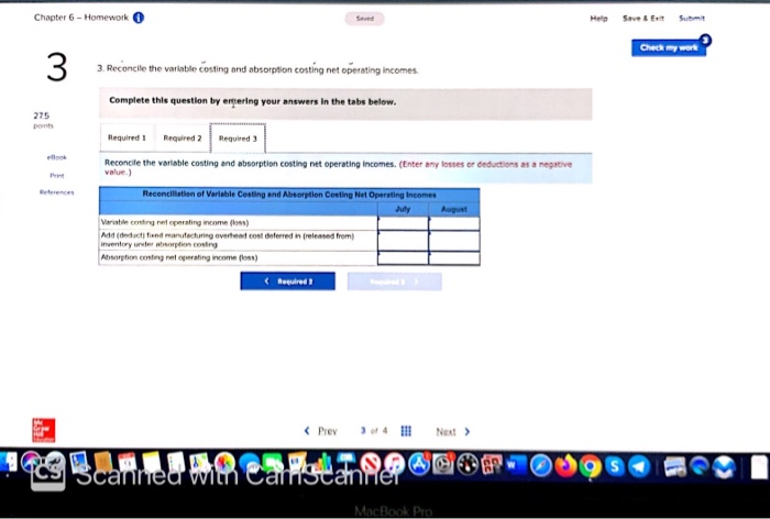 Variable manufacturing overhead Variable selling and administrative Total variable cost per unit