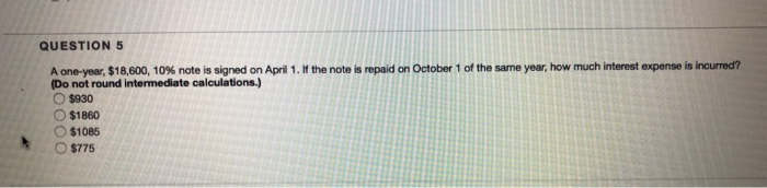 1. If the note is repaid on October 1 of the same