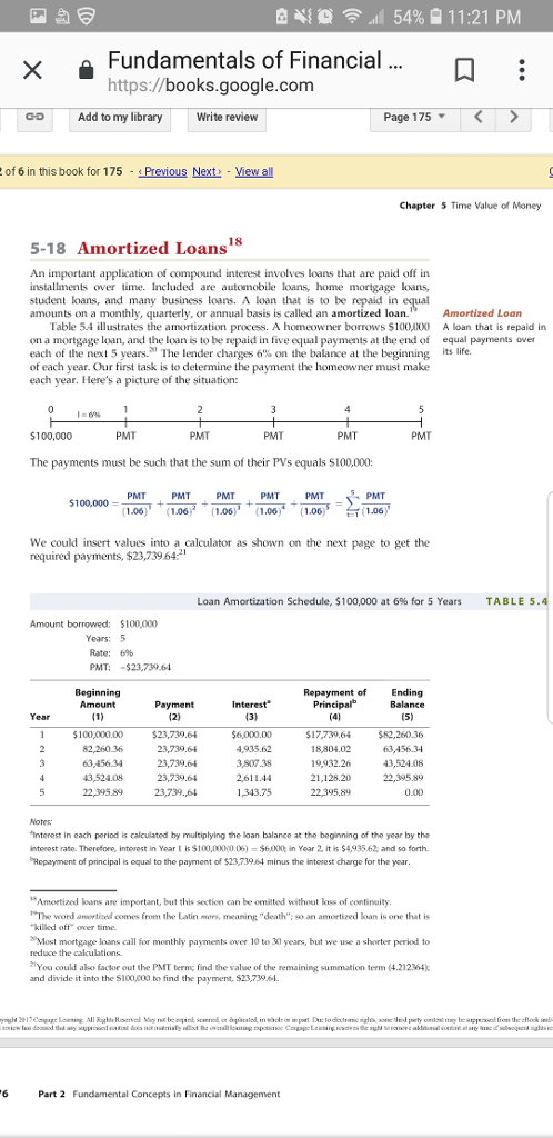 4{all 54% e 11:21 PM a Fundamentals of Financial https://books.google.com Add