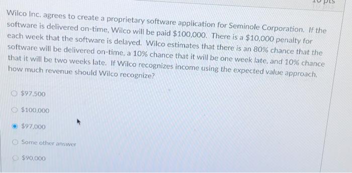  Wilco Inc, agrees to create a proprietary software application for Seminole