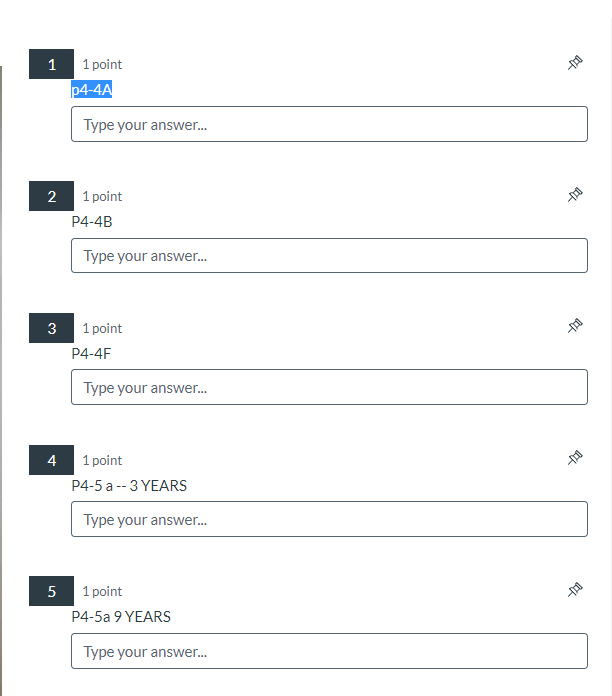  1 1 point P4-4A -10 Type your answer... 2 - 1