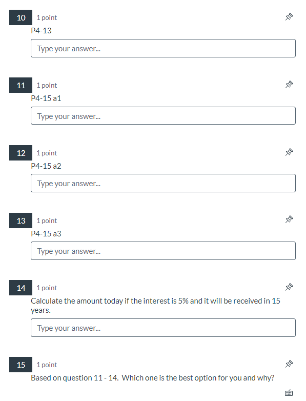 answer... 4 -170 1 point P4-5 a -- 3 YEARS Type your