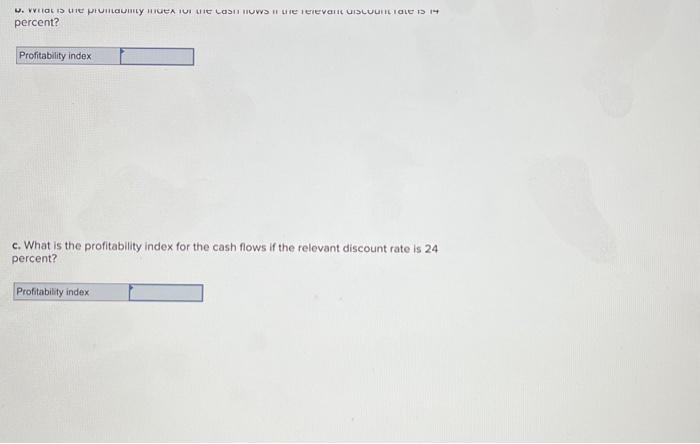 a. What is the profitability index for the cash flows if the
