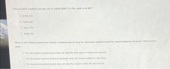 period provide? Suppose Extensive Enterprises CFO is evaluating a project with the