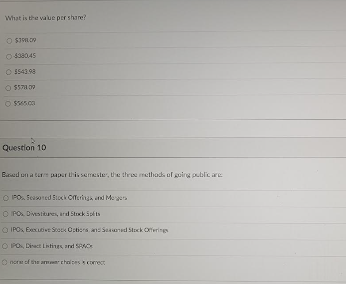 and FCFE valuation approaches. Finance has collected the following information: Datta has