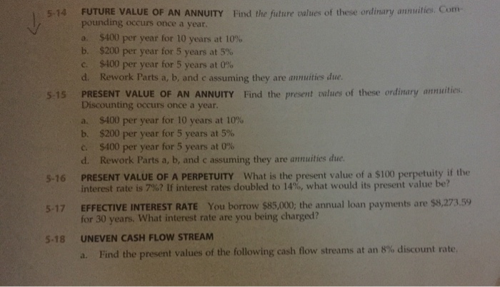  Please help answer these! FUTURE VALUE OF AN ANNUITY Find the