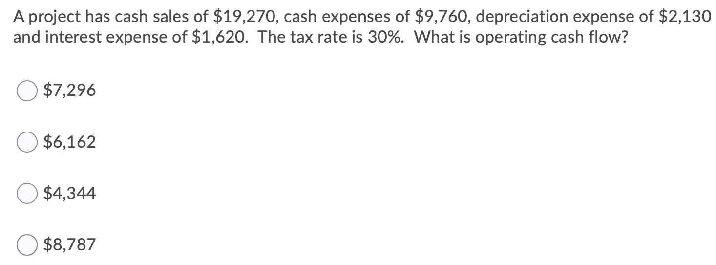 please show steps and formula on excel A project has cash sales