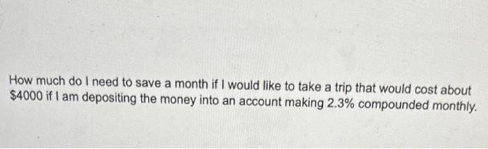 help How much do I need to save a month if I