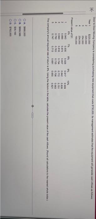 \\( \\$ 39,160 \\) D. \\( \\$ 762.000 \\) A. \\( \\$
