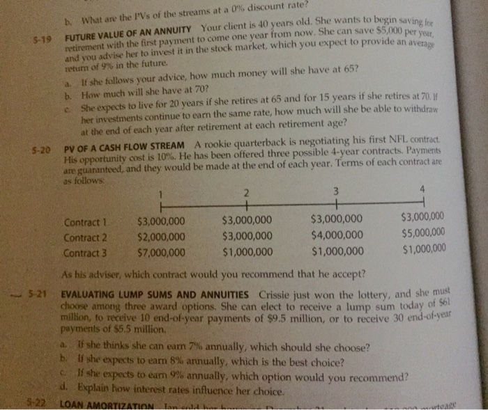  Need help with problems 19-21 please. Your client is 40 years