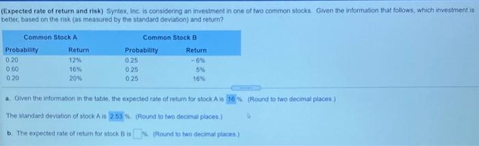 please help solve show step by step please. TY (Expected rate of