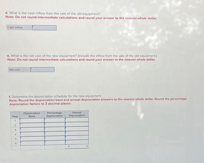 ago for $92,000. The equipment falls into the five-year category for MACRS