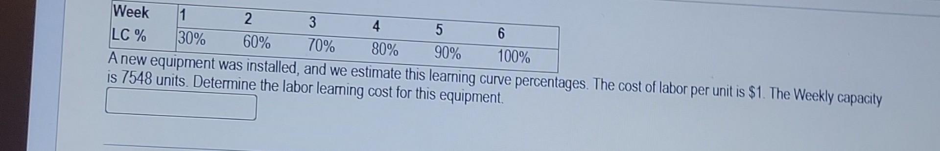 \begin{tabular}{|l|llllll|} \hline \begin{tabular}{l} Week \\ LC % \end{tabular} & 1 &