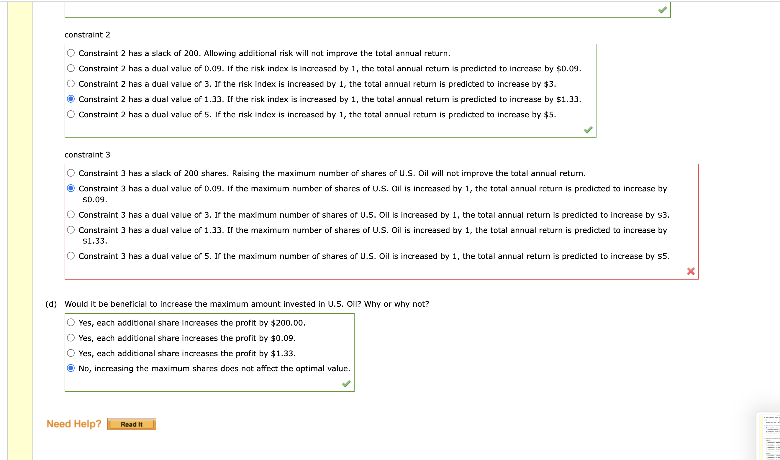 below. Optimal Objective Value =8400.00000 le se jo jo jo (a) What