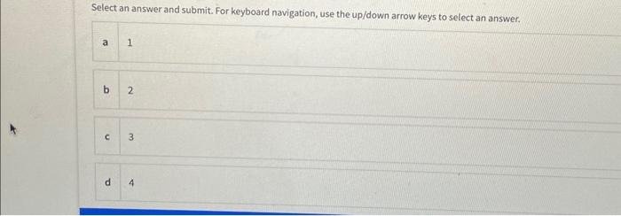 Select an answer and submit. For keyboard navigation, use the up/down arrow
