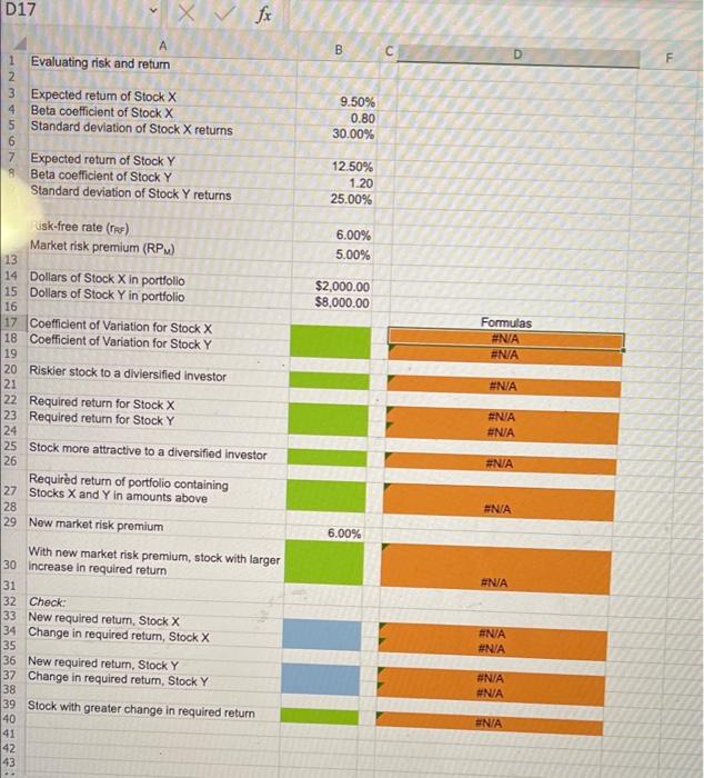 % standard deviation of expected returns. Stock Y has a 12.5% expected