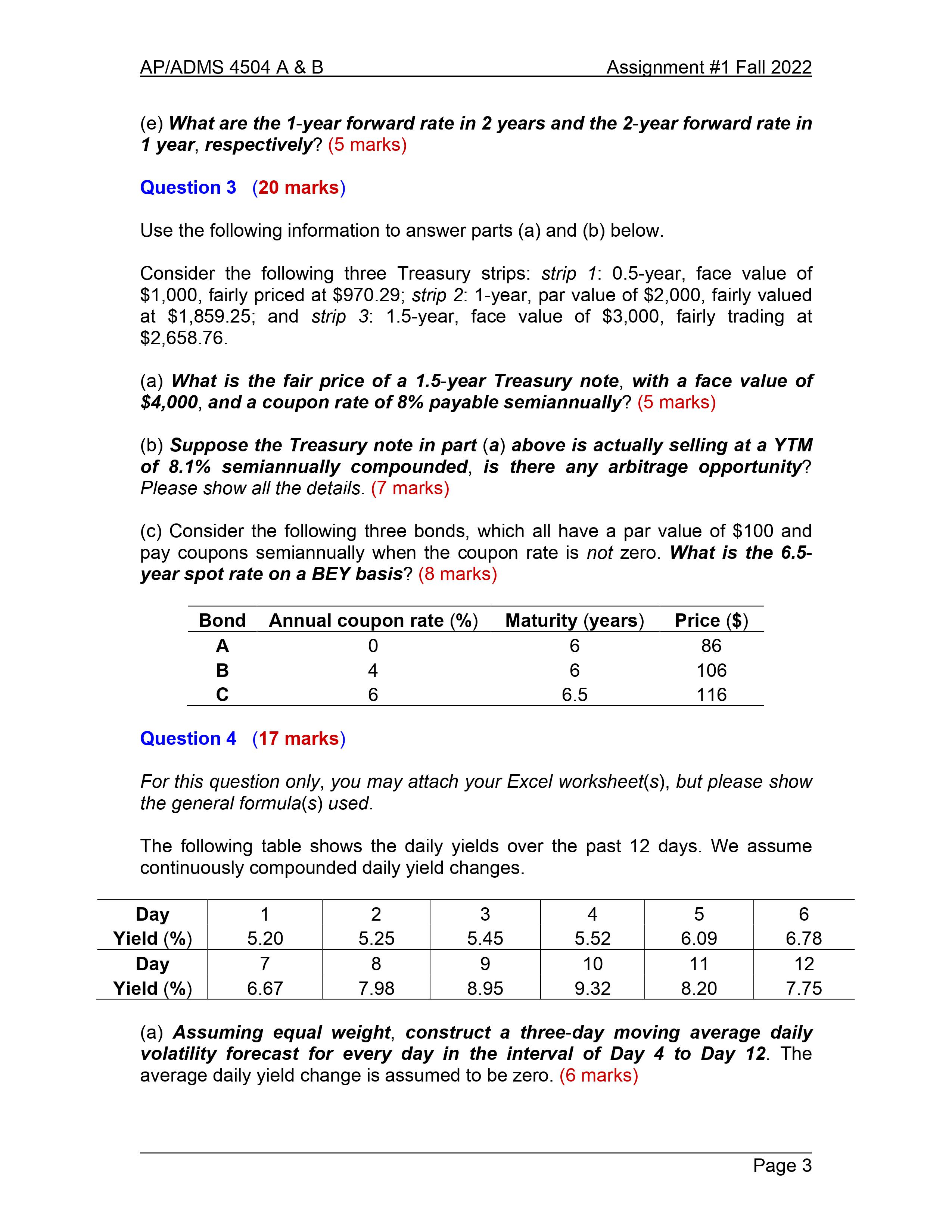 Please solve only question 3 and in detail, stepwise even the most