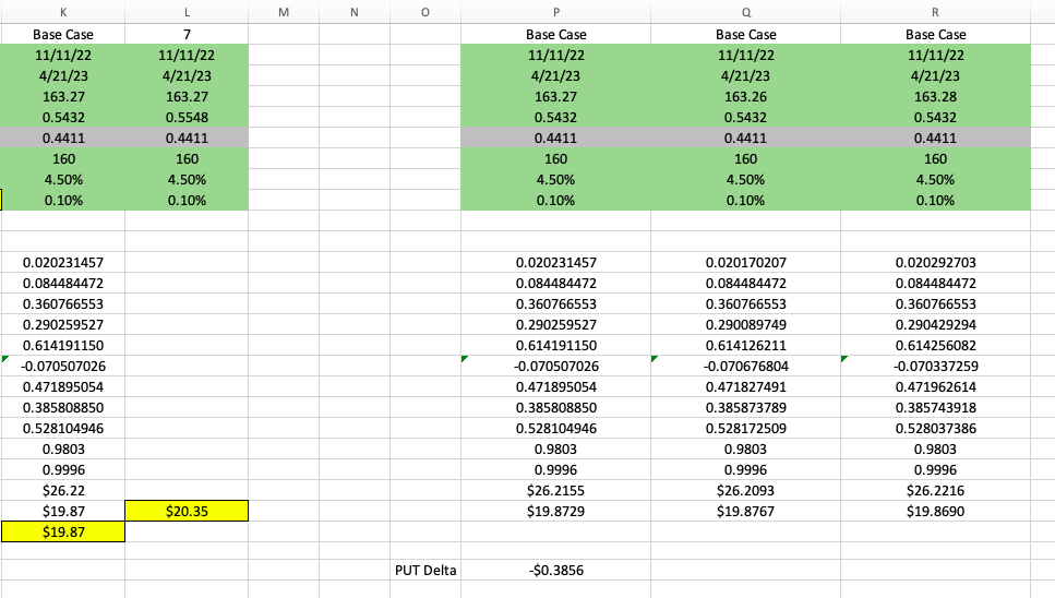 \hline Base Case & 7 \\ \hline 11/11/22 & 11/11/22 \\ \hline