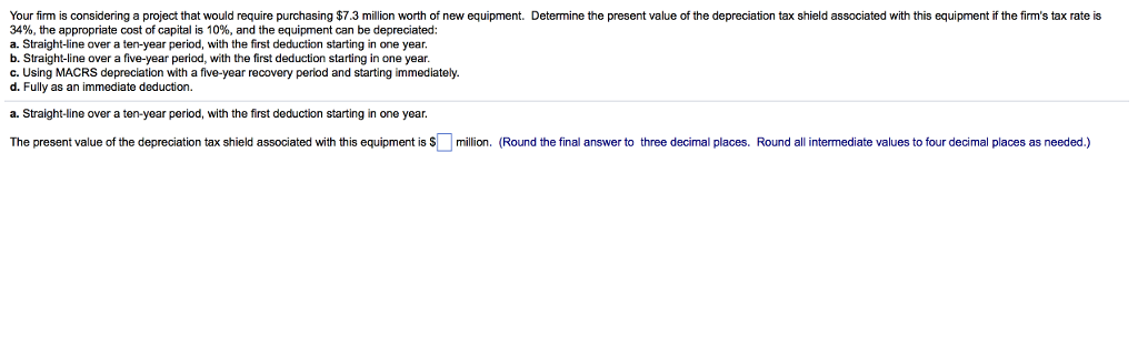 Please show all work Your firm is considering a project that would