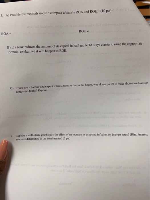  d) 3. A) Provide the methods used to compute a bank's