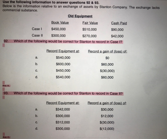  1. Why for the question #92 you use Book Value to