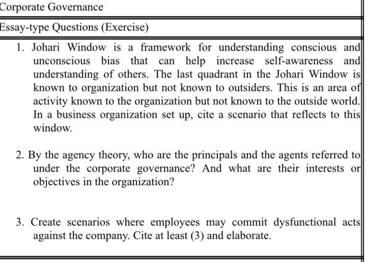  1. Johari Window is a framework for understanding conscious and unconscious