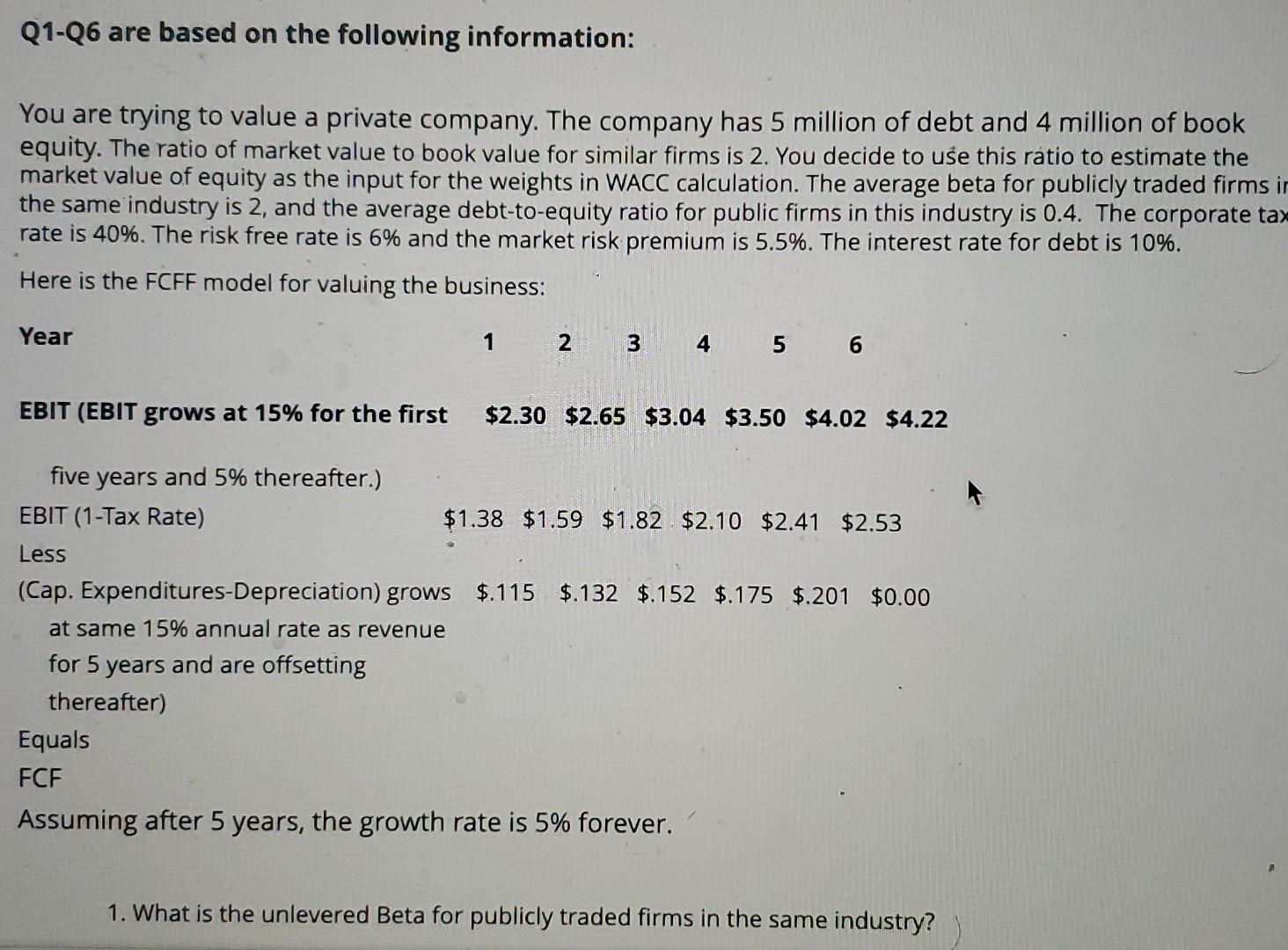 Old MathJax webview please explain Q1-Q6 are based on the following information: