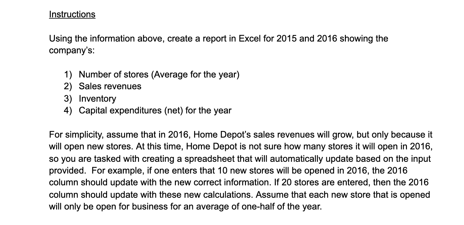 the opportunity to demonstrate your ability to 1) Forecast financial information for