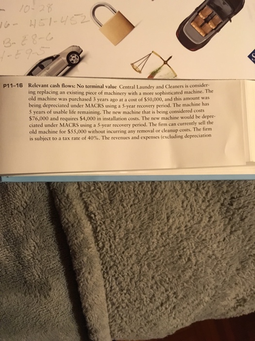  Problem 11-16 P11-16 Relevant cash flows: No terminal value Central Laundry