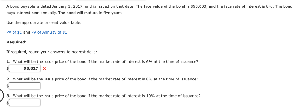  A bond payable is dated January 1,2017 , and is issued