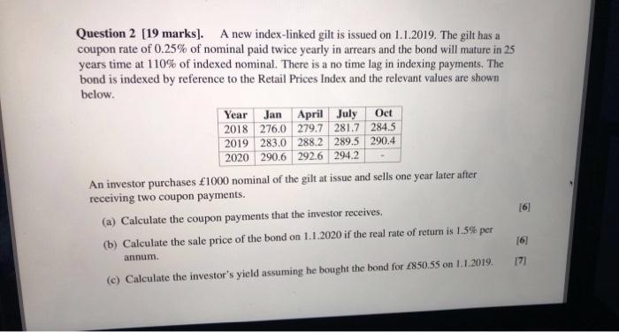 answer with detail! answer all parts please Question 2 (19 marks). A