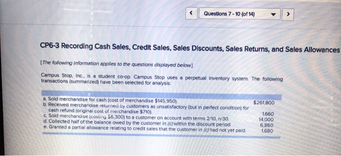 points E6-4 Inferring Shrinkage Using a Perpetual Inventory System [LO 6-2] In