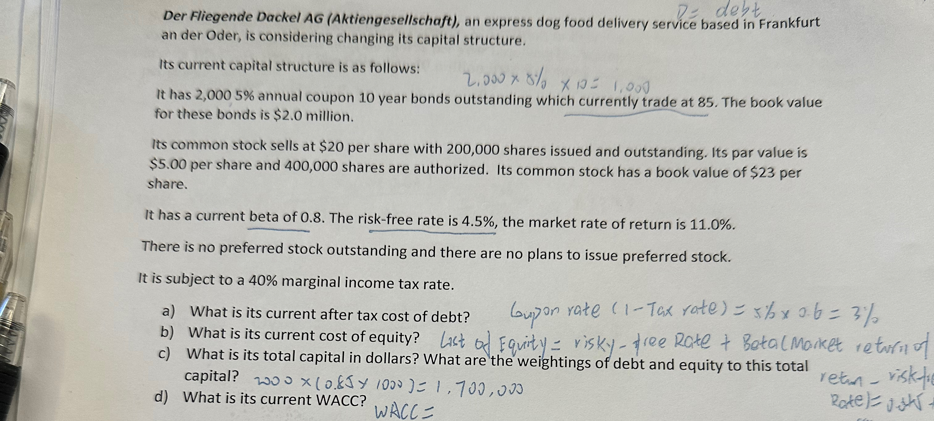  Der Fliegende Dackel AG (Aktiengesellschaft), an express dog food delivery service