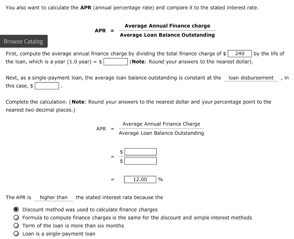 and APR on a single-payment loan You are taking out a single-payment
