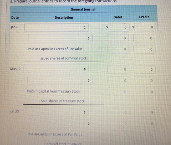 stockholders' equity section of Night Corporation's balance sheet at January 1 follows: