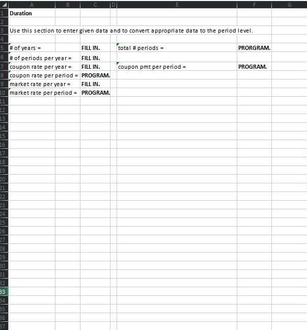Please use Excel to complete the problem below. Please submit your solution