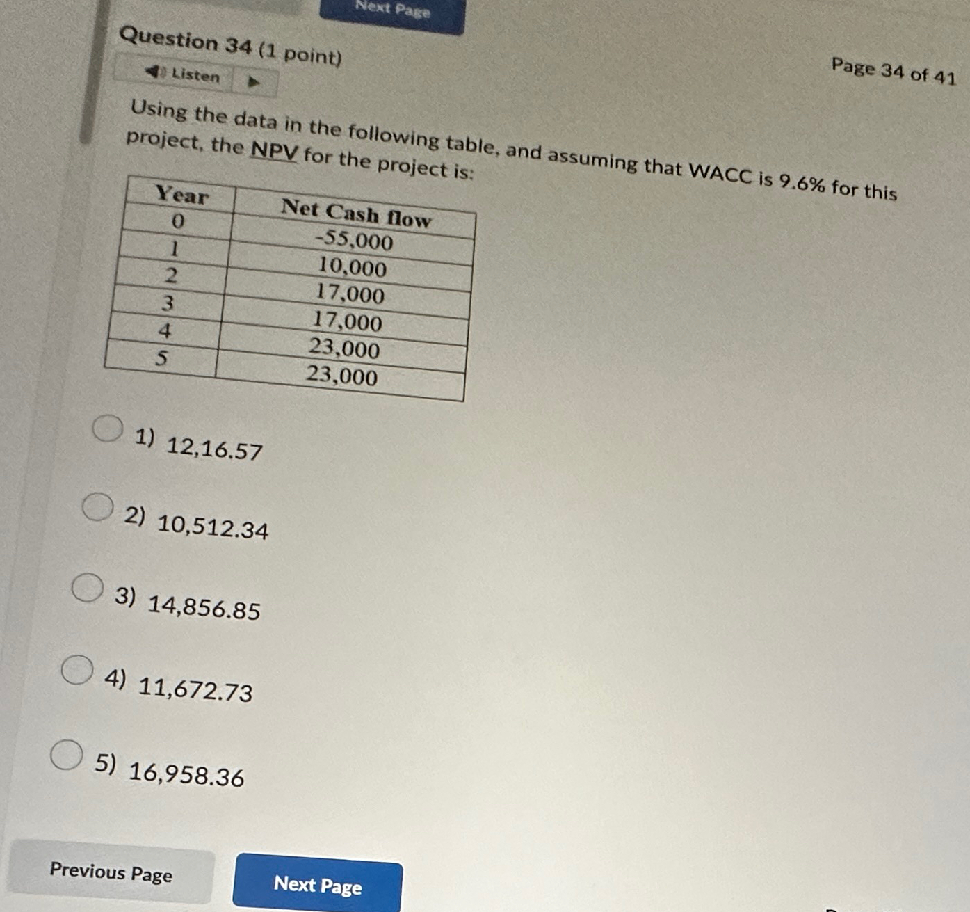  Next Pare Question 34(1 point) Listen Page 34 of 41 Using