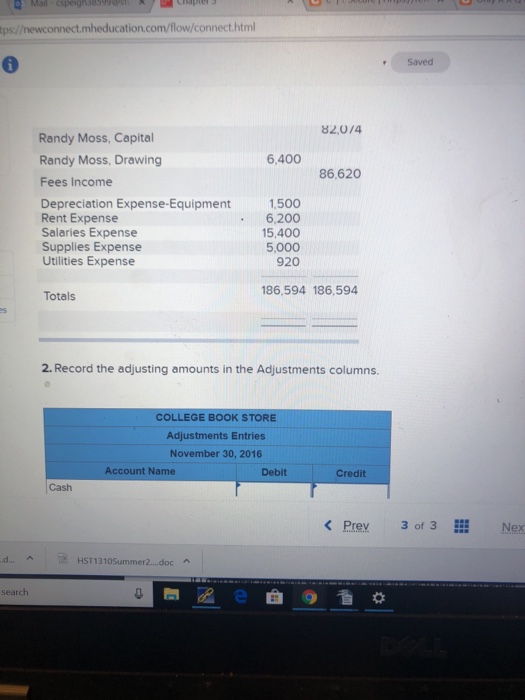 nect html Saved 3 The adjusted trial balance of College Book Store