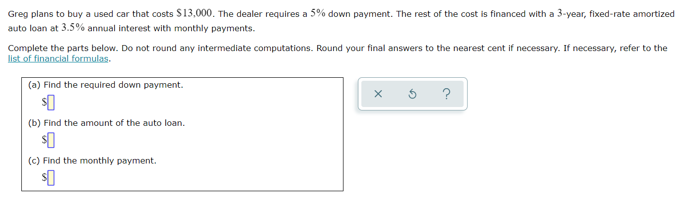 studying for math test, please explain how to do this, Greg plans