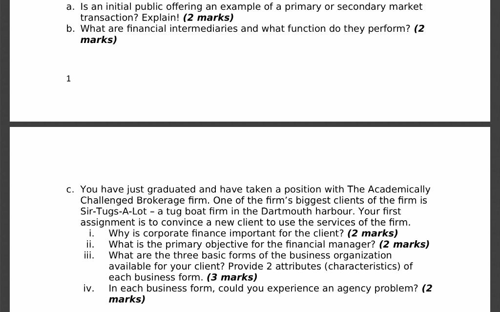  a. Is an initial public offering an example of a primary